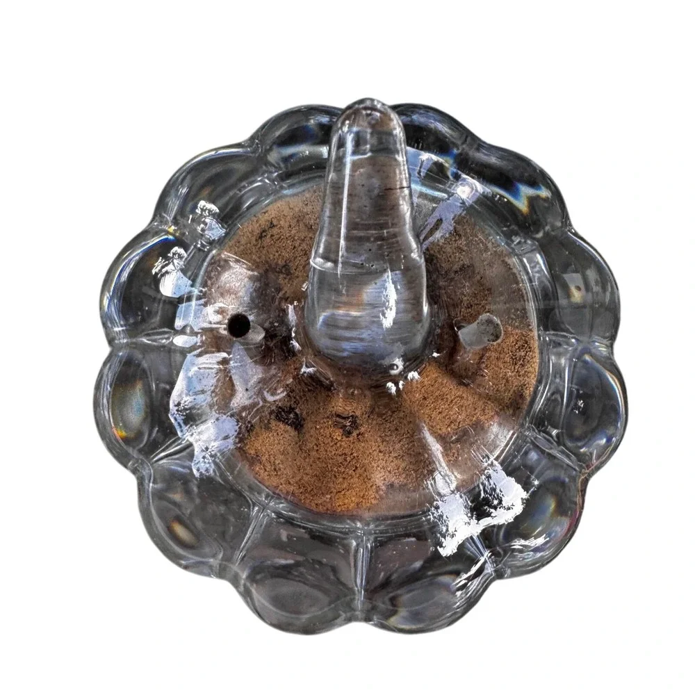 VTG Clear Glass Pumpkin Large Pepper Shaker Decor Table Centerpiece Fall‎ Decor